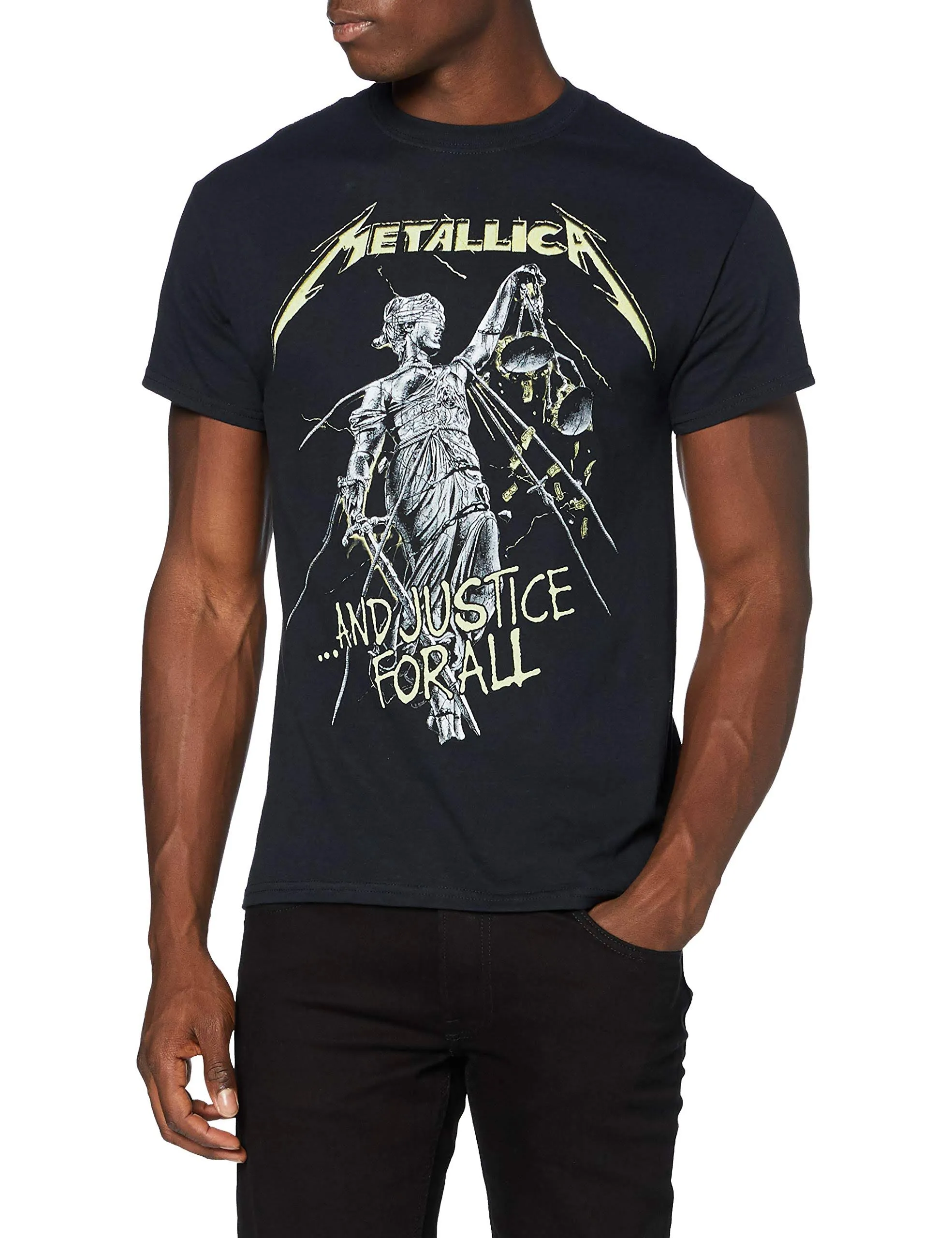 Metallica T-Shirt - And Justice for All Tracks (Back Print) - Unisex Official Licensed Design - Worldwide Shipping