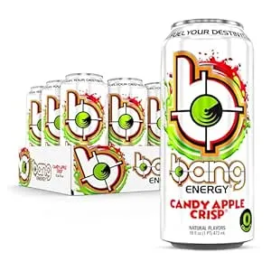 Bang Energy Candy Apple Crisp, 16 oz. Cans, 12 Pack