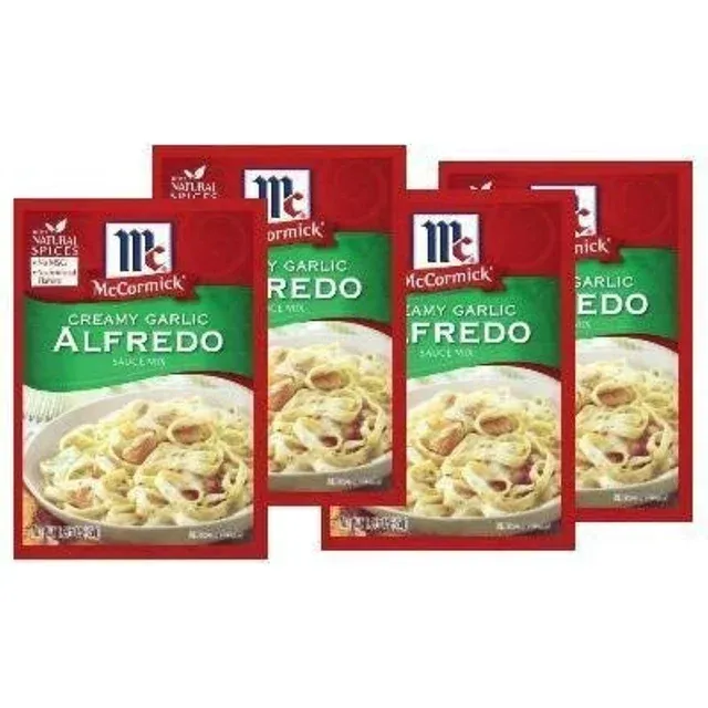 Mccormick Creamy Garlic Alfredo Sauce Mix (1.25 Oz Packets) 4 Pack