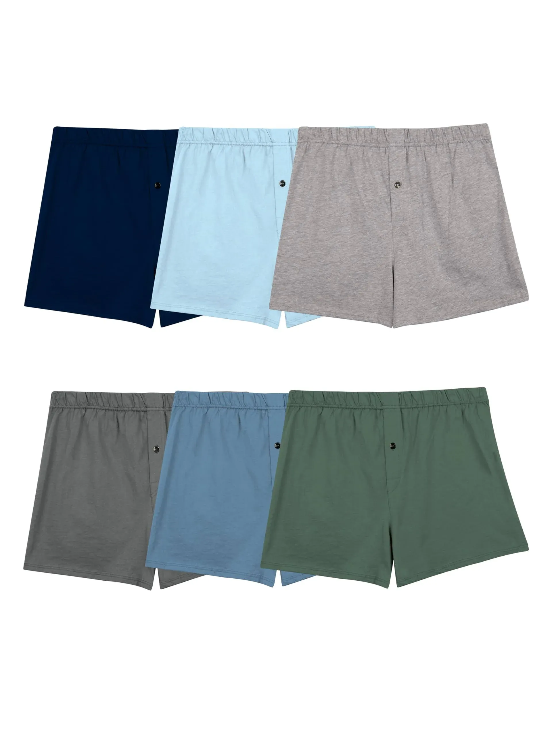 Fruit of The Loom Men's Knit Boxers, Assorted 6 Pack