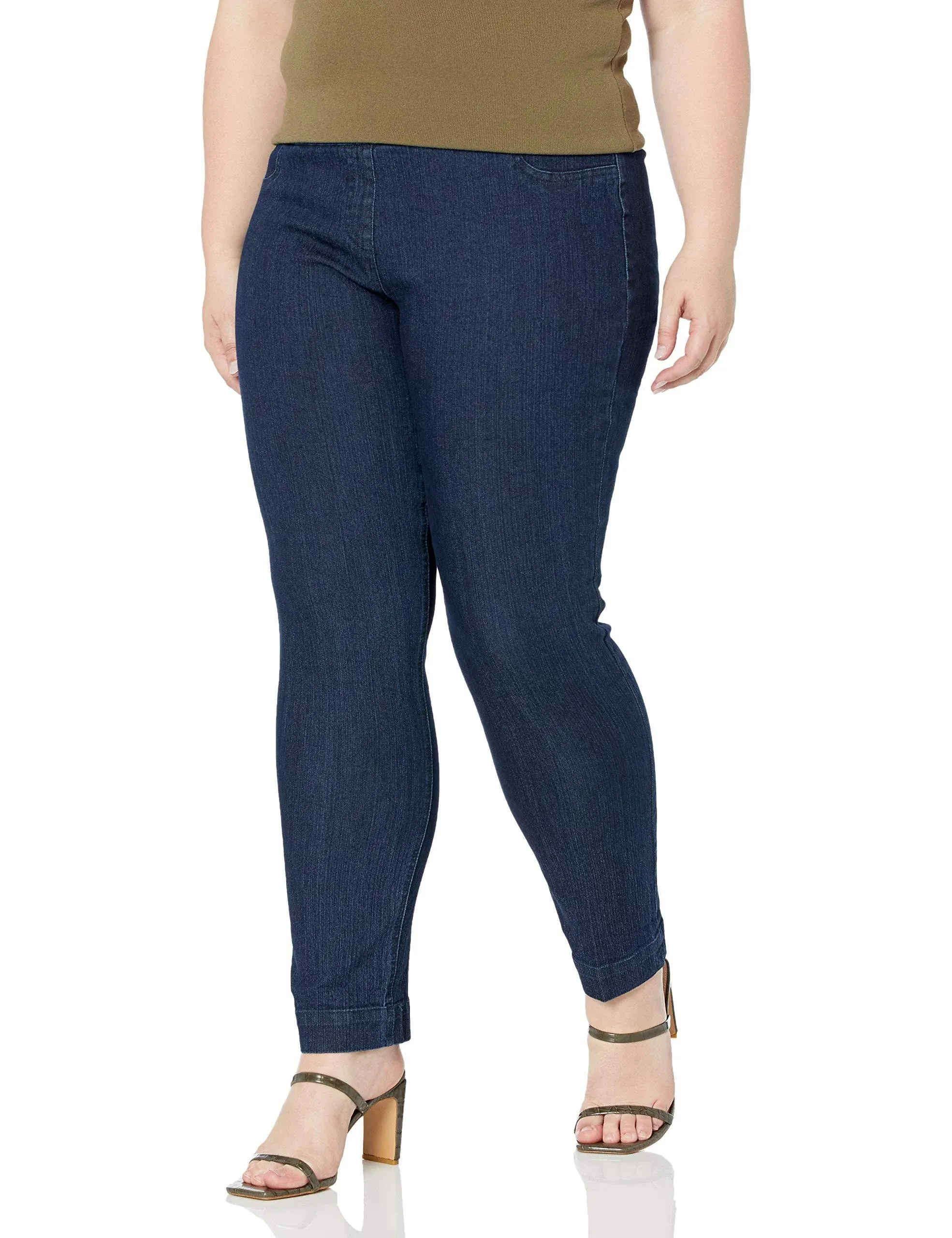 Slim-Sation Women's Plus-Size Pull-On Straight-Leg Pant