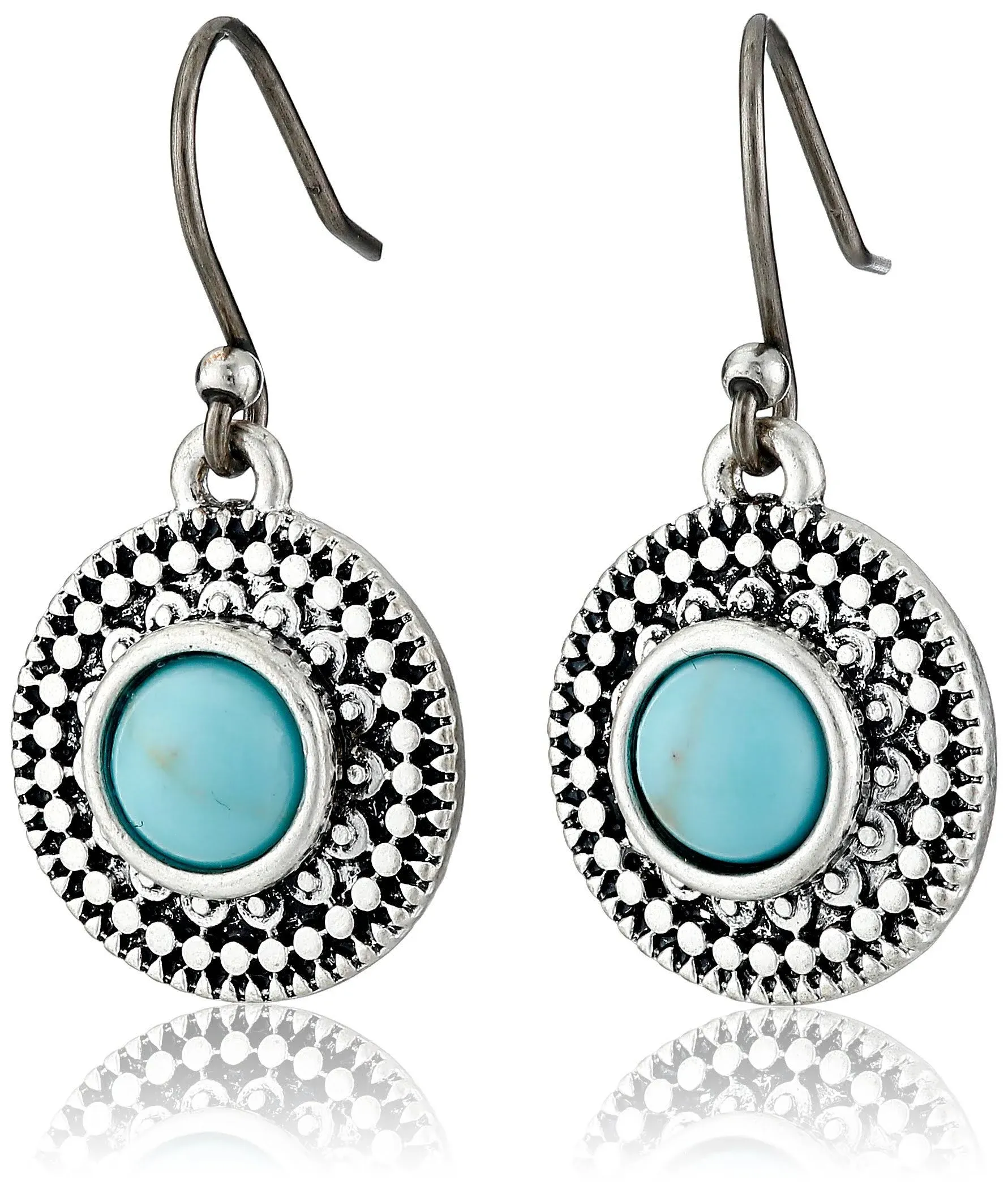 Lucky Brand Tribal Teardrop Earrings - Silver