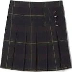 French Toast School Uniform Girls Plaid Pleated Two-Tab Scooter-Plus-GREEN PLAID-18.5