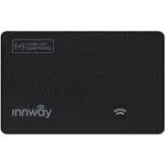 INNWAY Card Find My - Rastreador Bluetooth recargable con certificación MFi, resistente al agua IP67, llaves, cartera, buscador de equipaje (solo