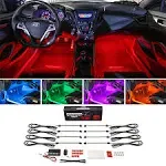 LEDGlow 6pc Flexible LED Million Color Interior Underdash Lighting Kit