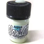 Glow-On Super Phosphorescent, Aqua Color, Gun Night Sights Small 2.3 ml Vial. White Day Color and Aqua Glow. Concentrated, Bright, Long Lasting Glow