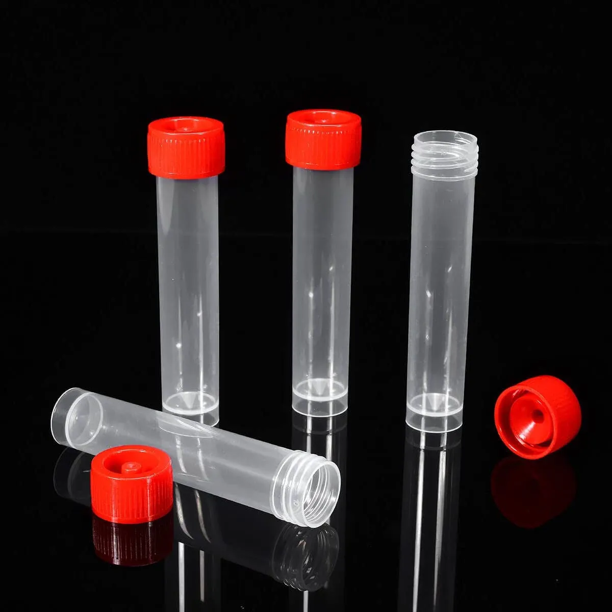 20ml Plastic Small Vials with Screw Caps Sample Tubes,PP Material, Free from ...