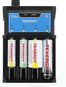 Tenergy T4s Intelligent 4-Bay Universal Charger