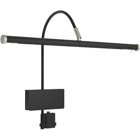 19" Adjustable LED Grand Piano Lamp - Black/Satin Nickel Accents