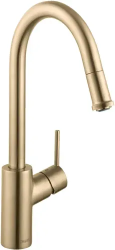 Hansgrohe 14872251 Talis S² Pull-Down 1-Spray Kitchen Faucet, Brushed Gold Optic