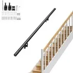 VEVOR Handrail Stair Railing 5 ft Wall Mount Handrails for Indoor Stairs Thickened Aluminum Alloy Hand Rail with Installation Kit 440 lbs Load