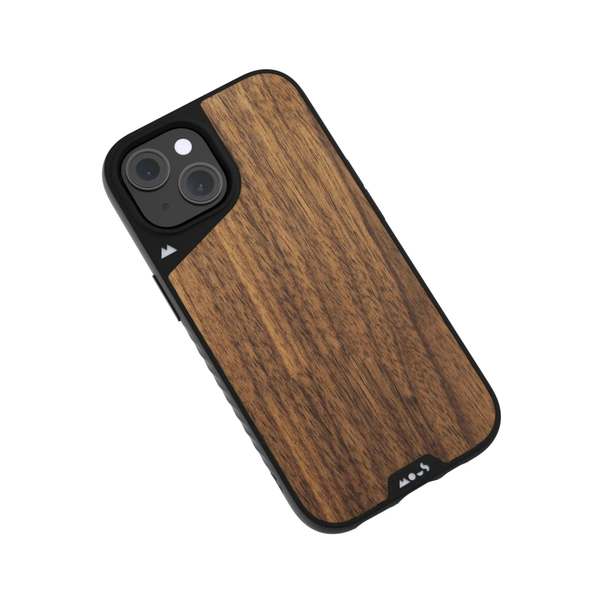 Mous Case for iPhone 15 MagSafe Compatible - Limitless 5.0 - Walnut - Protective iPhone 15 Case - Shockproof Phone Cover