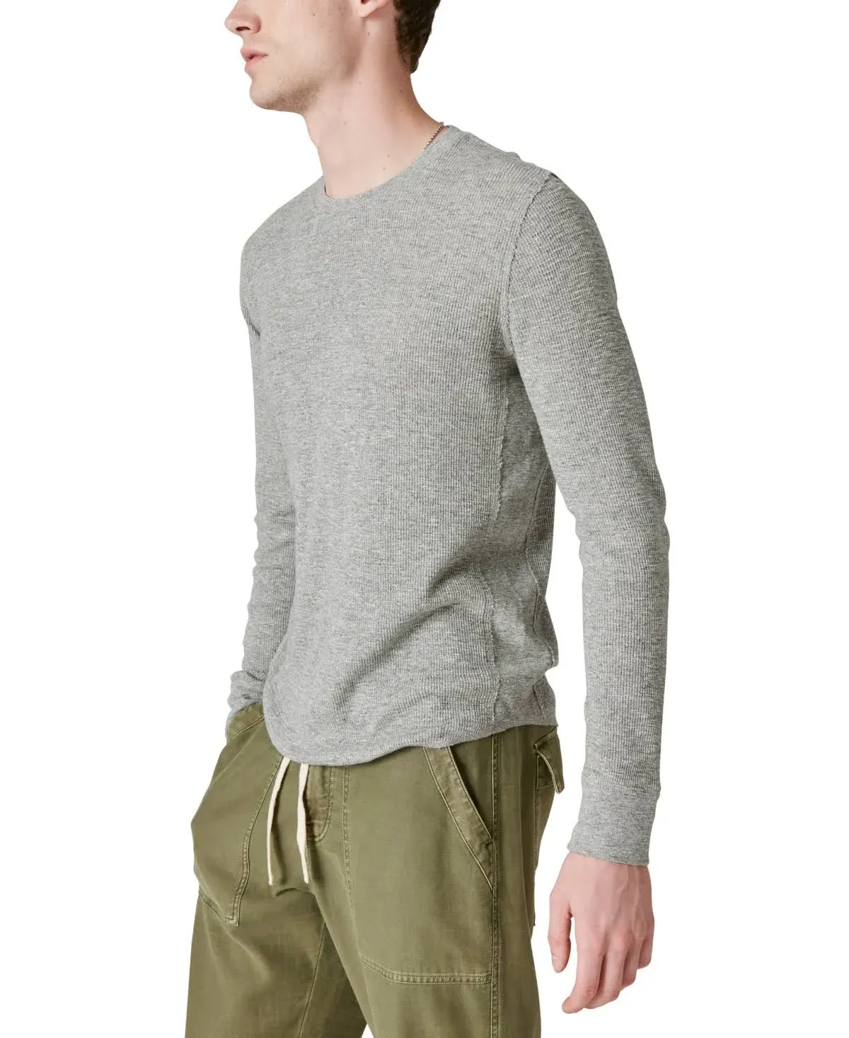 Lucky Brand Men's Garment Dye Thermal Crew