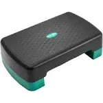 Yes4All Aerobic Step Platform, 18 inch with 4" 6" Adjustable Height Risers, for Fitness Workout (Neo Green)