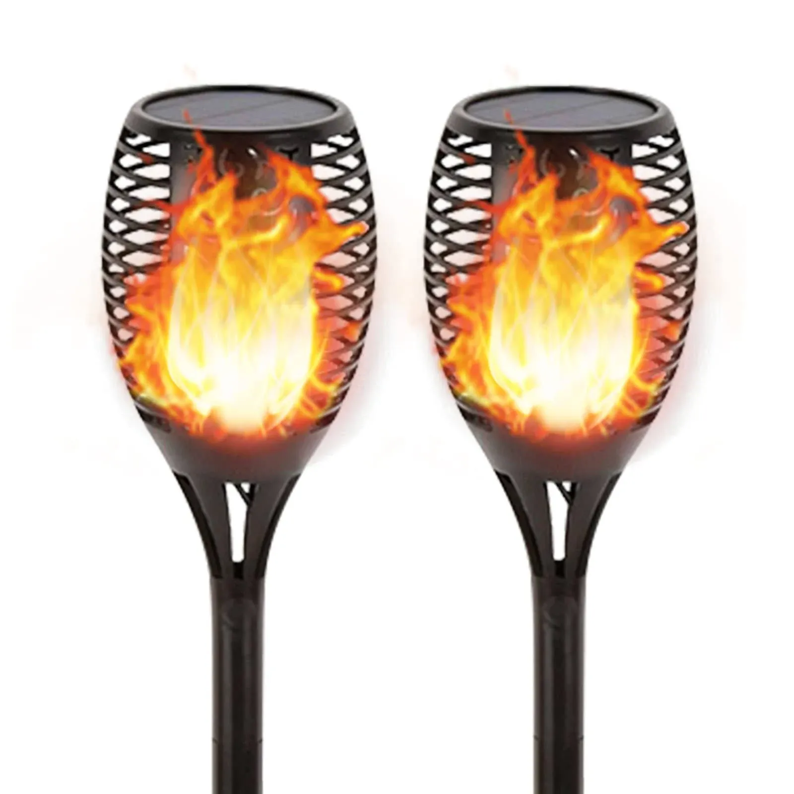 Lapeort Solar Lights Outdoor (Super Large Size), 99 LED Solar Tiki Torches with Flickering Flame, Waterproof Solar Powered Lights Holiday Decorations