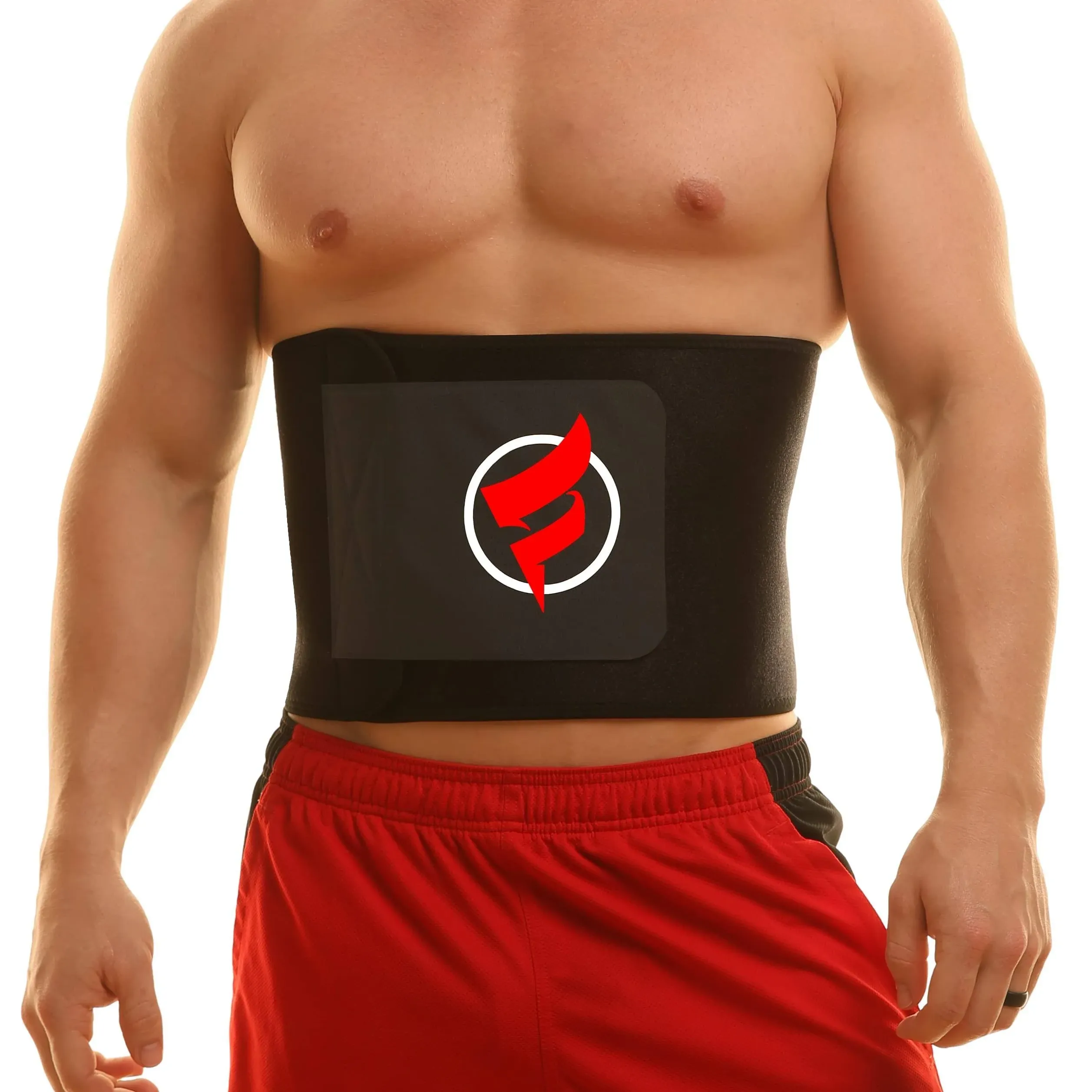 Fitru Waist Trimmer Sauna Ab Belt for Women & Men - Waist Trainer Stomach Wrap