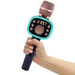 Singing Machine Carpool Karaoke Mic 2.0 Wireless Bluetooth CPK565R Black Gold