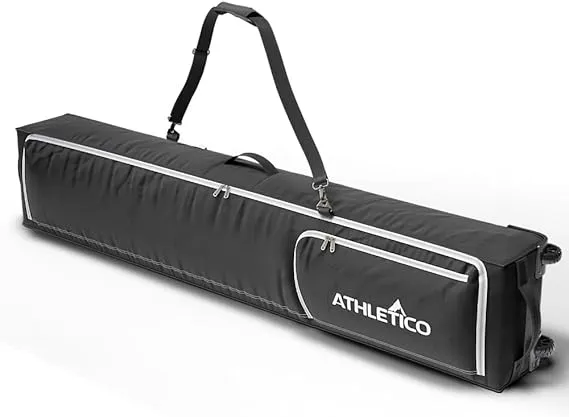 Athletico Rolling Double Ski Bag - Padded Ski Bag With Wheels for Air Travel