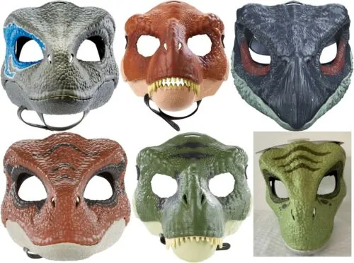 Jurassic World Camp Cretaceous Dino Escape Mask Velociraptor Tyrannosaurus rex