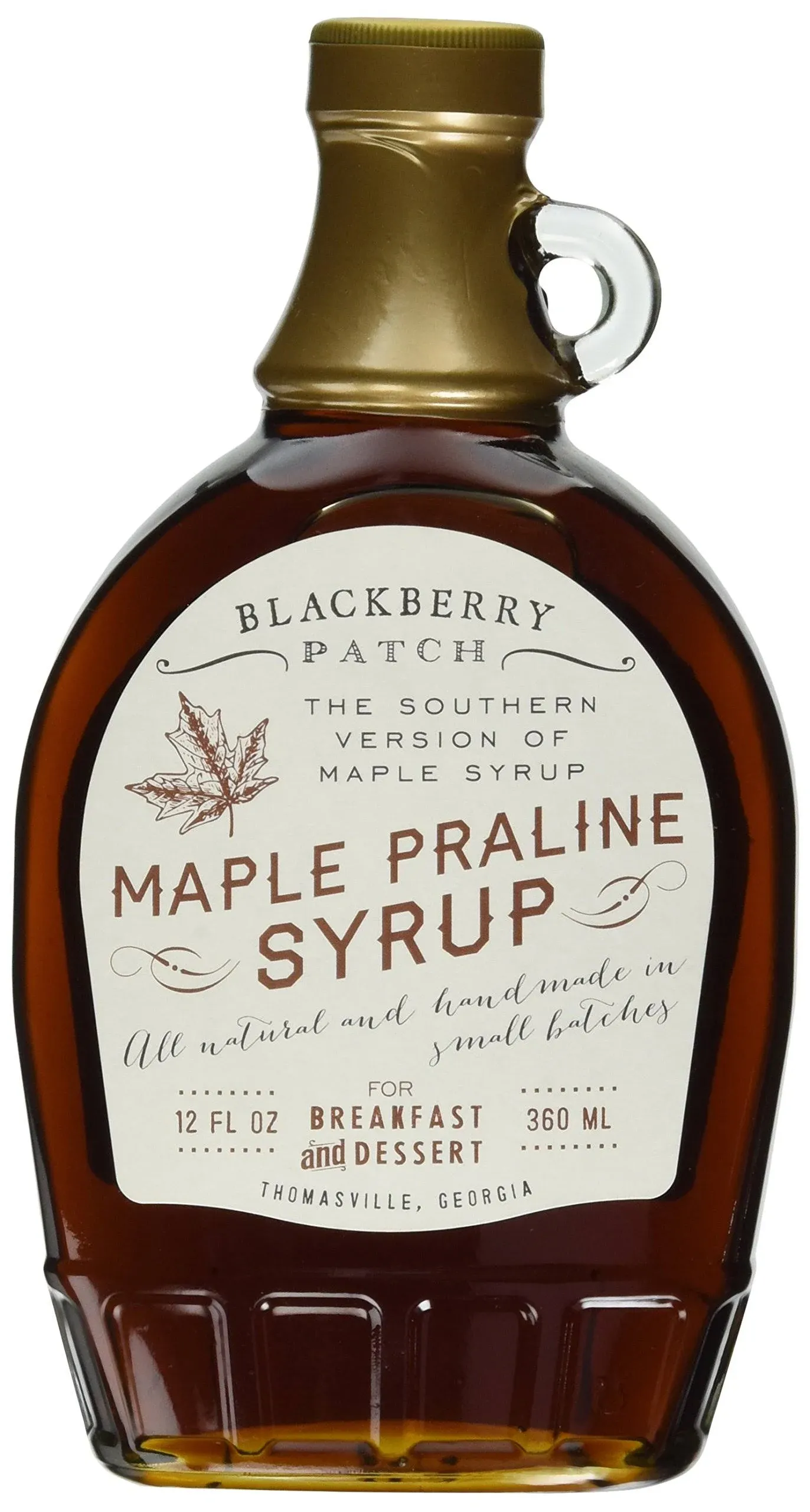 Maple Praline Syrup, Contains SUGAR, 12 oz Bottle