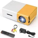 Emlimny Mini Projector,Portable Movie Projector,Smart Home Projector,Neat Projector for iOS,Android,Windows,PS5,Laptop,TV-Stick,Compatible with Hdmi,