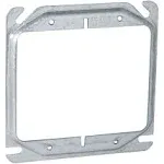 ONE 4&#034; Square Box Tile Cover STEEL RING 1/4&#034; Raised 2-Device RACO 777 NEW 8470B