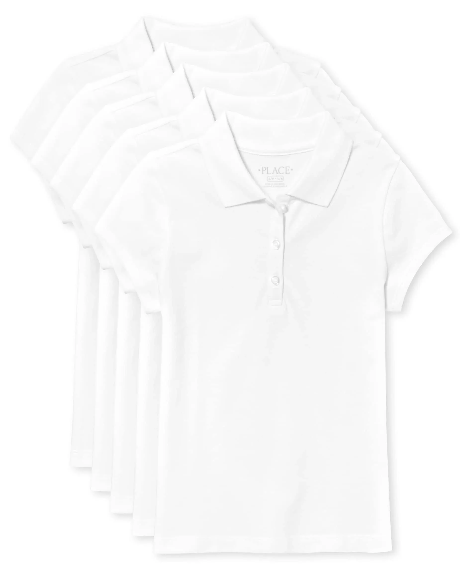 The Children's Place Girls' Short Sleeve Pique Polo 5-Pack