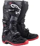 Alpinestars Tech 7 Boots Black/Cool Grey/Red Sz 08