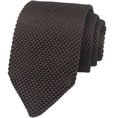 Secdtie Men's Vintage Mixed Pattern Skinny Knit Tie