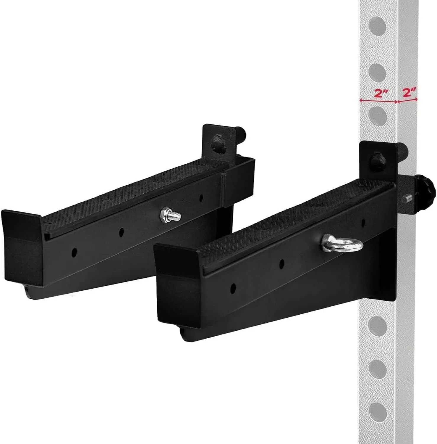 Yes4all Premium Barbell Safety Catches/Spotter Arms 2x2 - Adjustable Height Heavy-Duty Safety Spotter Arms with 1000lb Weight Capacity, Convertibility