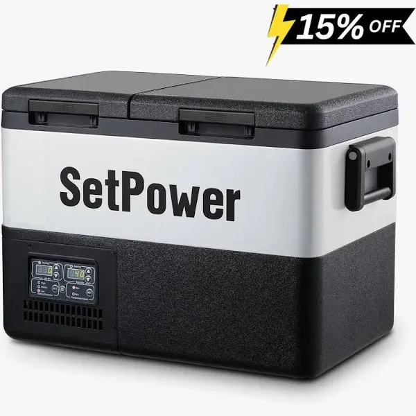 Setpower PT35 Car Refrigerator with AC Adapter,35L Dual Zone Portable Freezer...