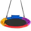 40 in. Saucer Tree Swing Round Platform Outdoor Swing with Pillow and Handle