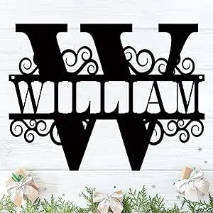 Personalized Family Name Metal Sign, Name Monogram Sign Outdoor Wall Art Decor 2  | eBay