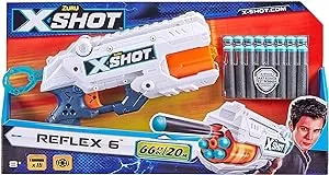 LUXURIATE X-Shot Excel Double Reflex 6 Foam Dart Blaster with 16 Darts Multicolor, 36433