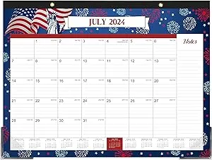 2025 Desk Calendar - Large Desk Calendar 2025, 22" x 17", Jan. 2025 - Dec. 2025, 12 Months Planning, Large Ruled Blocks, Tear Off Design, 2 Corner Protectors & 2 Hanging Hooks