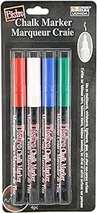 Bistro Chalk Markers Fine Tip 4 Clr Set