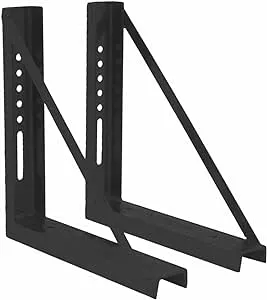 Buyers Products 1701015 Heavy Duty Welded Black Structural Steeling Mounting Brackets for Underbody Truck Tool Box, Set of 2, 24 x 24, Corrosion Resistant, Universal Hole Pattern For Quick Mounting