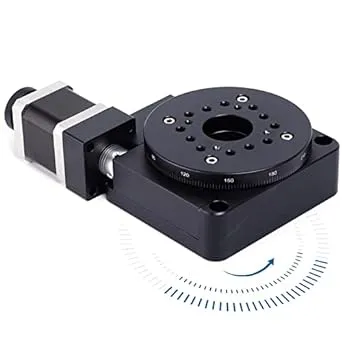 Rotating Platform TBVECHI HT03RA100 Precision Electric Rotating Machine Optical Rotating Platform Motorized Rotation Stage 100mm Bearing Scale