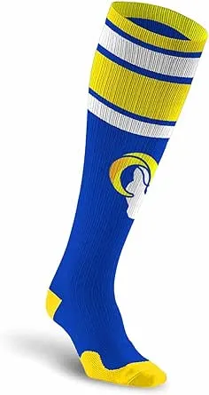 For Bare Feet NFL Adult Knee High-Performance Socks, Unisex Design, Recovery Wellness Exercise Accessory