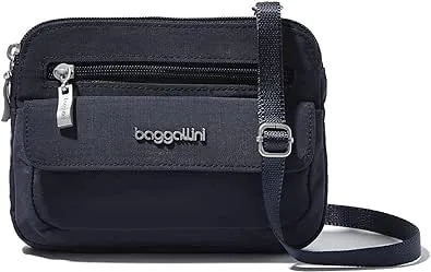 Baggallini Modern Everywhere Mini Crossbody Women-7x0.8x5.5 Cross Body Small Purse Travel Bag-Quick-Access Pocket