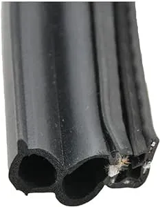 AP Products 0121.2137 018-181-BB Slide Double Bulb Seal with Slide-On Clip, Black, 1.5 Inch x 3/4 Inch x 25 Foot