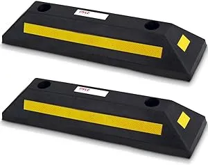 Heavy Duty Rubber Parking Tire Block, Vehicle Stopper, 18 x 3-1/2 x 1-1/2 4LB 