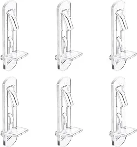 30 Pack Shelf Support Peg Clear Plastic Cabinet Shelf Pins Self-Locking Brack...