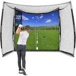 GoSports Range Cage 10 ft x 8 ft Golf Practice Hitting Net with - Simulator Impact Screen