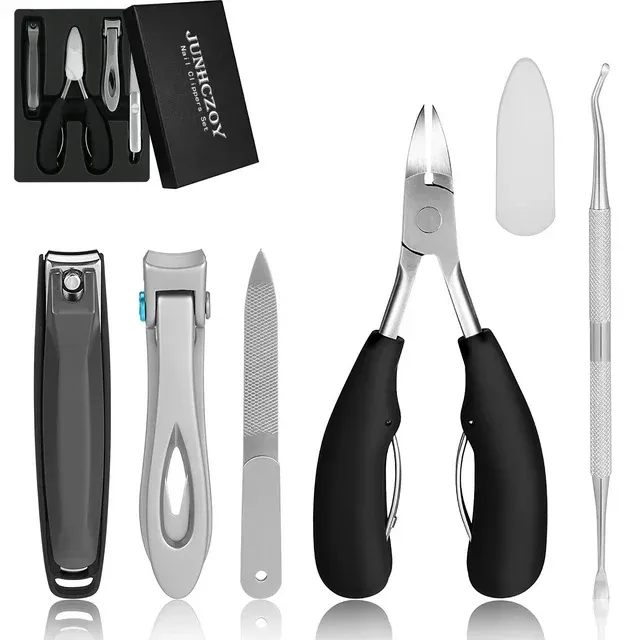 Nail Clippers Set, Toenail Clippers for Seniors Thick Toenails, Professional Stainless Steel Fingernail Clipper for Manicure Pedicure Tools