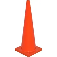 Global Industrial 36" Non-Reflective Traffic Cone, Solid Orange Base, 10 lbs