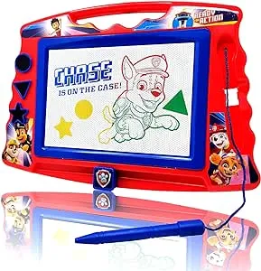 Lollipop PAW Patrol Magnetic Drawing Board with Stylus and 3 Stamps, for Boys or Girls (Blue)…