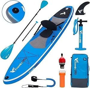 Freein SUP Inflatable Stand Up Paddle Board with Kayak Seat,Paddle Boards for Adults 10'/10'6”/11', Accessories sup Pump Adaptor,sup Kayak Paddle