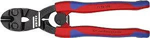 KNIPEX 7122200 Comfort Grip Angled High Leverage Cobolt Cut, Red