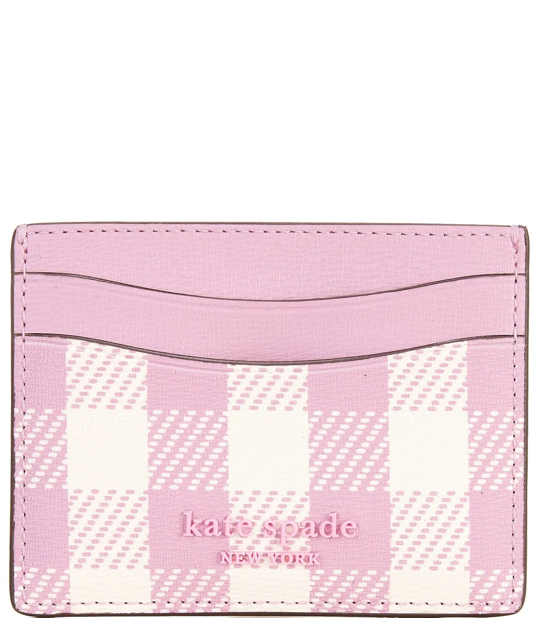 Kate Spade New York Morgan Gingham Field Printed PVC Card Holder